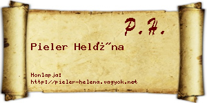 Pieler Heléna névjegykártya